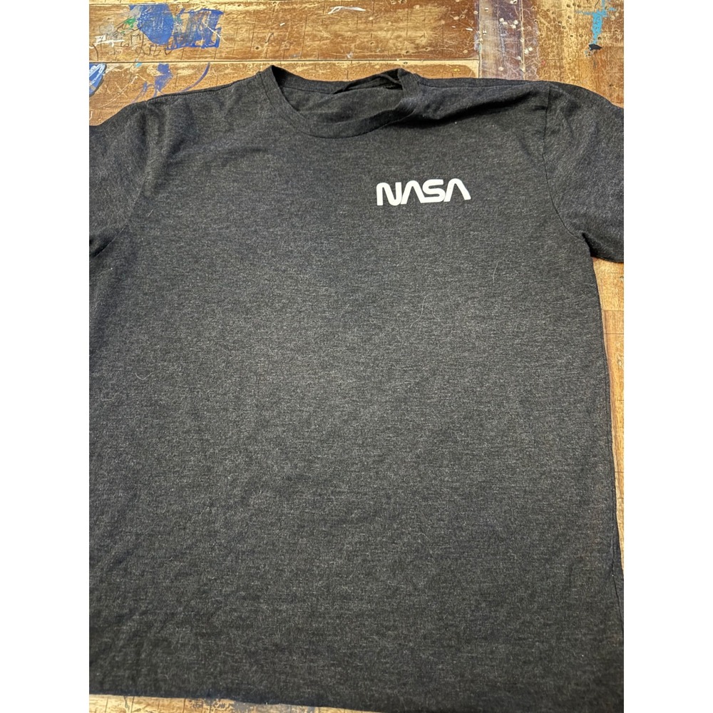 NASA Mars Perseverance and Ingenuity Graphic T-Shirt Charcoal Grey Mens Small